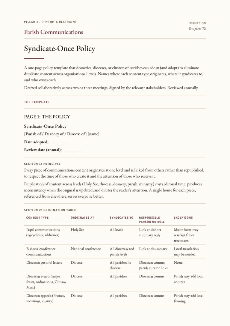 The first page of the Syndicate-Once Policy PDF